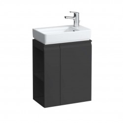 Laufen - Pro S Umývadlová skrinka s dvierkami a bočnou policou vľavo, 47x28x61 cm, grafit mat (H4830020954801)