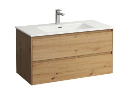Laufen - Pro Skříňka s umyvadlem, 100x50x54 cm, 2 zásuvky, dub (H8649672671041)