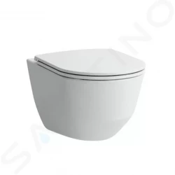Laufen - Pro Závesné WC s WC doskou Slim, SlowClose, Rimless, biela (H8669570000001)