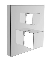 Laufen - Quadriga Termostatická batéria pod omietku, na 2 spotrebiče, chróm/biela (HF901177100000)