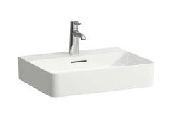 Laufen - VAL Umyvadlo 55x42 cm, s přepadem, s otvorem pro baterii, s LCC, bílá (H8102824001041)