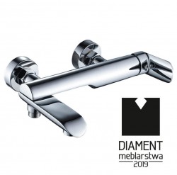 Laveo - Alea - nástenná vaňová batéria s otočným ramienkom bez príslušenstva, chróm (BLE_01FD)