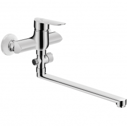 Laveo - Appia - nástenná vaňová batéria s otočným ramienkom bez príslušenstva, chróm (BLP_01FD)