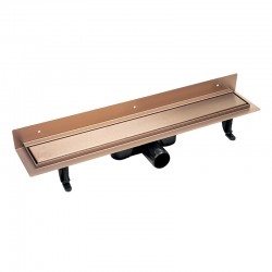 Laveo - Basso - sprchový žľab nástenný 60 cm, ružové zlato (COB_861D)