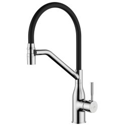 Laveo - Colina - stojanková drezová batéria U, čierná/ chróm (BCO_778D)