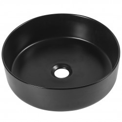 Laveo - Desna - keramické umývadlo na dosku 36x36, čierna mat (VUD_B236)