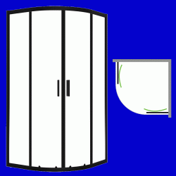 Laveo - Desna - štvrťkruhový sprchovací kút 80x80 cm (JKD_786Z)