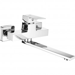 Laveo - Kvadrato - drezová batéria nástenná, chróm (BLQ_080D)