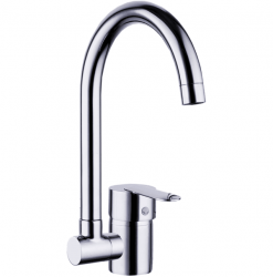 Laveo - Lila - drezová batéria stojanková, sklopný výtok U, chróm (BLD_06LD)