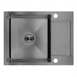 Laveo - Marmara - drez 44x57 cm,1-komora s odkvapkávačom, grafit (SAM_513T)