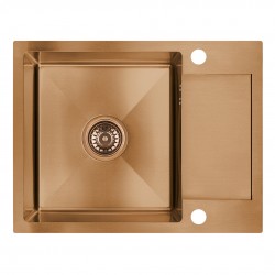 Laveo - Marmara - drez 44x57 cm, 1-komora s odkvapkávačom, meď (SAM_813T)