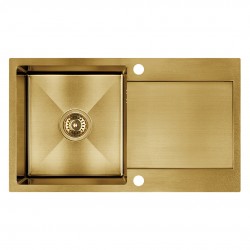 Laveo - Marmara - drez 44x76 cm, 1-kom s odkvapkávačom, zlatý (SAM_G11T)