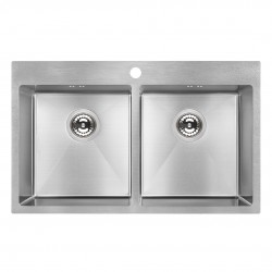 Laveo - Marmara - drez 48x78 cm, 2-komory, nerez (SAM_020T)