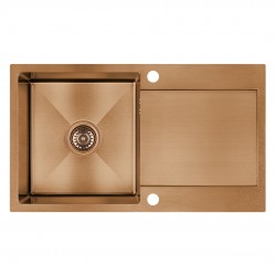 Laveo - Marmara - drez44x76 cm, 1-komora s odkvapkávačom, meď (SAM_811T)