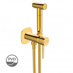 Laveo - Pola - bidetová batéria podomietková so sprchovou súpravou, zlato (BAP_G31P)