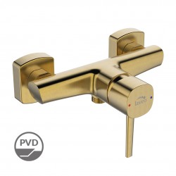 Laveo - Pola - nástenná sprchová batéria bez príslušenstva, kartáčované zlato (BAP_G40B)