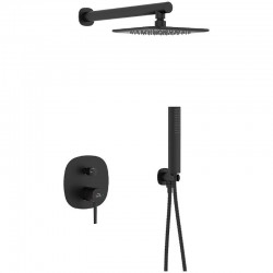 Laveo - Pola - podomietková sprchová batéria s príslušenstvom, čierna (BAP_701P)