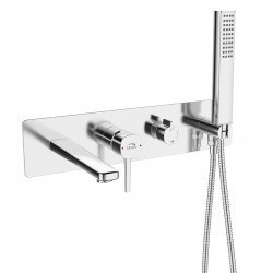 Laveo - Pola - podomietková vaňová batéria so sprchovou súpravou, chróm (BAP_011P)