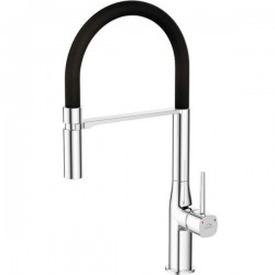 Laveo - Pola - stojančeková drezová batéria U, chróm/ čierna (BAP_778D)