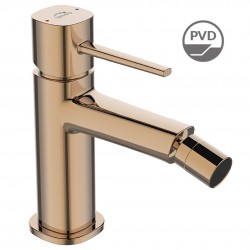 Laveo - Pola - stojanková bidetová batéria s výpustí, ružové zlato (BAP_832D)