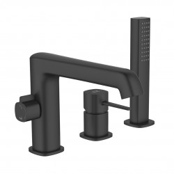 Laveo - Pola - stojanková vaňová batéria 3-otvorová, čierna (BAP_713D)