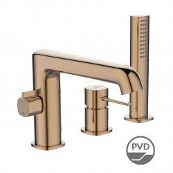 Laveo - Pola - stojanková vaňová batéria 3-otvorová, ružové zlato (BAP_813D)