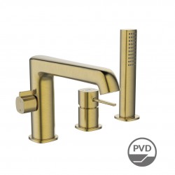 Laveo - Pola - stojanková vaňová batéria 3-otvorová, zlato (BAP_G13B)