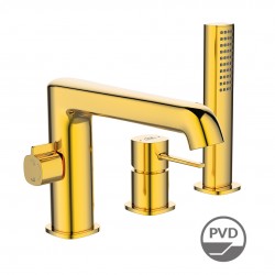 Laveo - Pola - stojanková vaňová batéria 3-otvorová, zlato (BAP G13D)