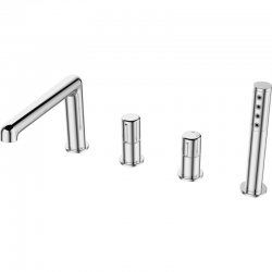 Laveo - Pretto - 4-otvorová vaňová batéria, chróm (BAO_014D)