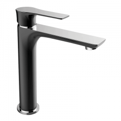 Laveo - Raila - stojanková umývadlová batéria na dosku, čierna/ chróm (BLL_72ND)