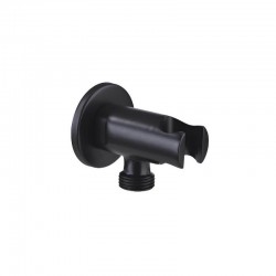 Laveo - Rondo - uhlové pripojenie sprchovej hadice s držiakom, čierna (NPX_760O)