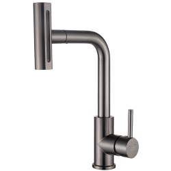 Laveo - Rotaro - voľne stojaca drezová batéria s výsuvným multifunkčným výtokom, grafit (BLR_969D)