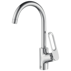 Laveo - Tierra – stojanková drezová batéria U, chróm (BAJ_068D)