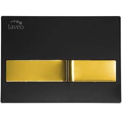 Laveo - Tlačidlo pre WC nádržku LAVEO, čierno/ zlatá (VPB_795G)