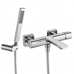 Laveo - Tores - nástenná vaňová batéria s príslušenstvom, chróm (BVT_011D)