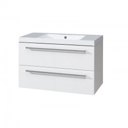 Mereo Bino, koupelnová skříňka s umyvadlem z litého mramoru 101 cm, bílá (CN662M)