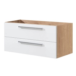 Mereo Bino, kúpeľňová skrinka 121 cm, biela/dub (CN673S)