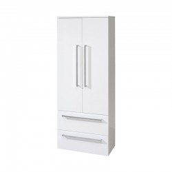 Mereo Bino, kúpeľňová skrinka vysoká, dvojitá, 163 cm, biela (CN669)