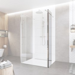 Mereo Bočný diel pre WALK IN, Novea, 35 x 200 cm, chróm ALU, sklo Číre (CK10635S)