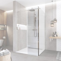 Mereo Bočný diel pre WALK IN, Novea, 50 x 200 cm, chróm ALU, sklo Číre (CK10650S)