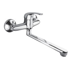 Mereo Drezová nástenná batéria, Lila, 100 mm, s ramienkom plochým rovným 180 mm, chróm (CBEE302A05)