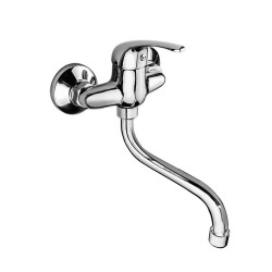 Mereo Drezová nástenná batéria, Lila, 100 mm, s ramienkom rúrkovým ø 18 mm - 300 mm, chróm (CBEE301A06)