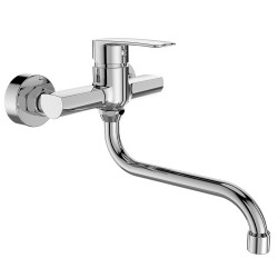 Mereo Drezová nástenná batéria, Sonáta, 150 mm, s ramienkom rúrkovým ø 18 mm - 200 mm, chróm (CB30101N)