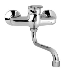 Mereo Drezová nástenná batéria, Sonáta, 150 mm, s ramienkom rúrkovým o 18 mm - 200 mm, chróm (CB30101N)