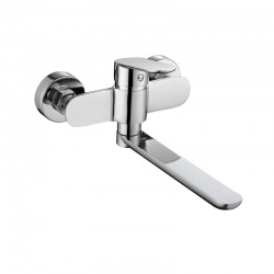 Mereo Drezová nástenná batéria, Viana, 150 mm, s ramienkom plochým rovným 200 mm, chróm (CBE30201)