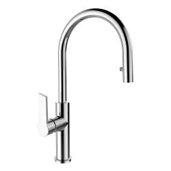 Mereo Drezová stojánková batéria, Dita, s výsuvnou sprchou, chróm (CBE20104D)