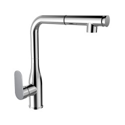 Mereo Drezová stojánková batéria, Viana, s výsuvnou 2-polohovú sprchou, chróm (CBE20104)