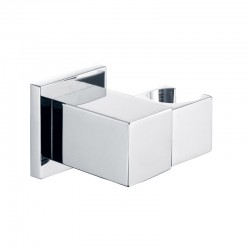 Mereo Držiak sprchy nastaviteľný hranatý, pochromovaná mosadz (CB466Q)