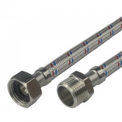 MEREO - Klum Hadica pripojovacia nerez 10x14, MxF, 1/2