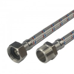 MEREO - Klum Hadica pripojovacia nerez 10x14, MxF, 3/4